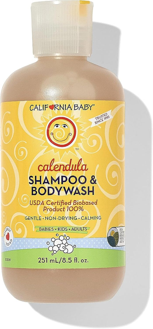 California Baby Calendula Shampoo and Body Wash - Allergy tested Baby Soap and Toddler Shampoo, for
