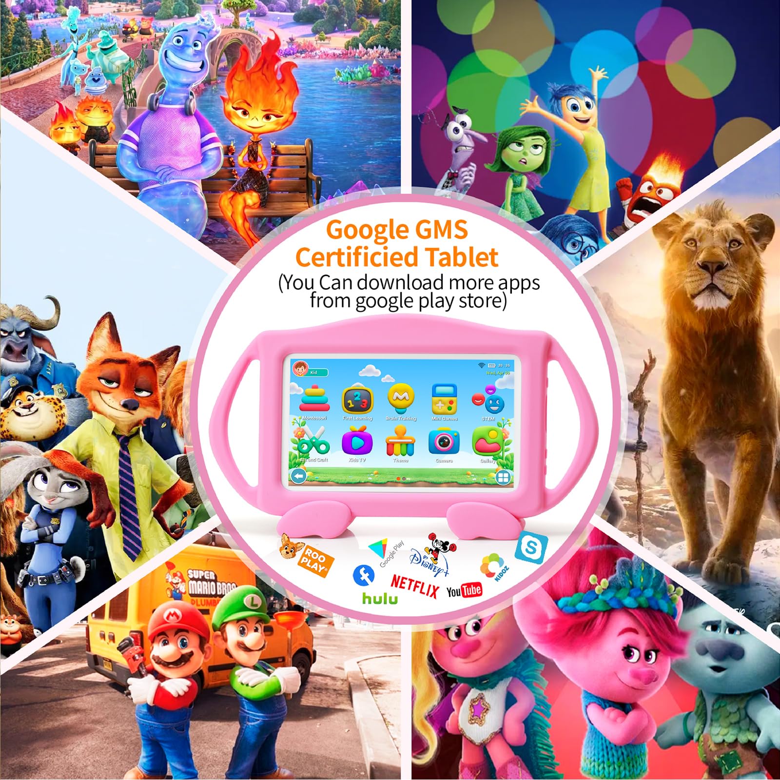 Trayoo Kids Tablet, Android 16 7'' Toddler Tablet for Kids with 4GB RAM 32GB ROM, Parent Control