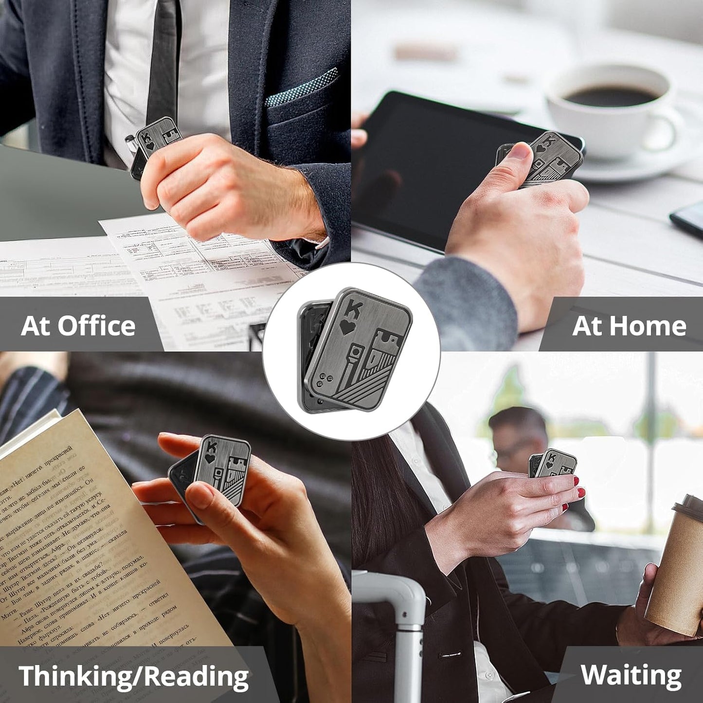 Fidget Slider Toys, Poker Cards Fidget Toy, Sensory Fidget Toys to Relieve Anxiety and Stress, Cool Desk Fidgets Gift for Adults and Teenagers