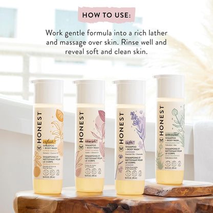 The Honest Company 2-in-1 Cleansing Shampoo + Body Wash | Gentle for Baby | Naturally Derived