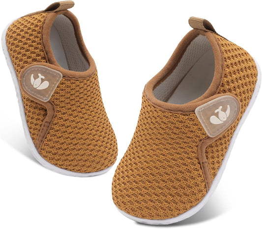 FEETCITY Baby Boys Girls First Walking Shoes Infant Sneakers Crib Shoes Breathable Lightweight Slip On Shoes