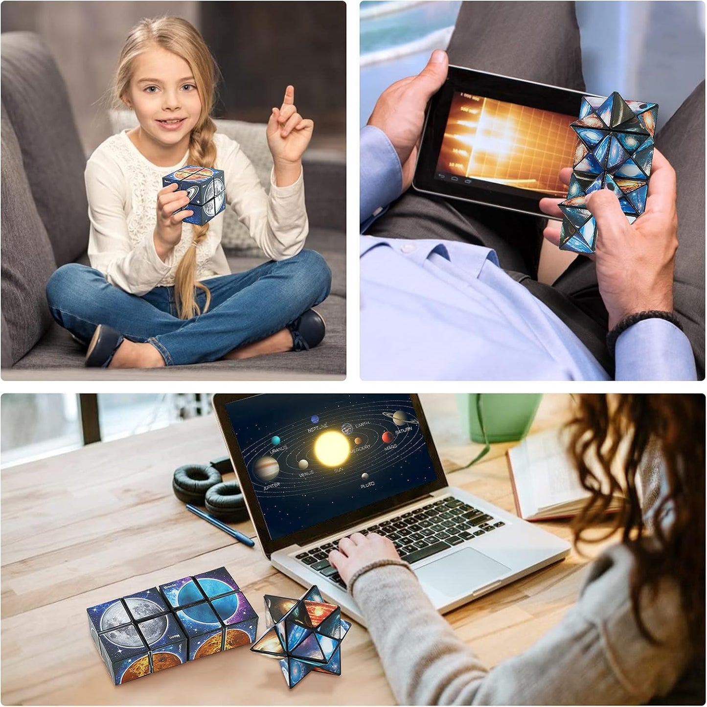 Star Cube Magic Cube Set, 2 in 1 Yoshimoto Cube for Kids and Adults, Toy for Boys and Girls Ages