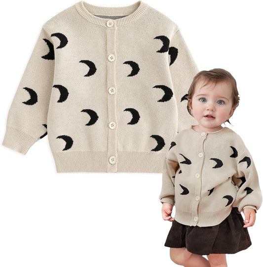 Simplee kids Baby Sweater Animal Leopard Printed Baby Cardigan for Autumn Fall…