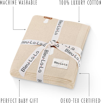 Unisex Baby Swaddle Blanket 100% Cotton Buttery Soft Cozy Receiving Swaddle Crib Stroller Blanket
