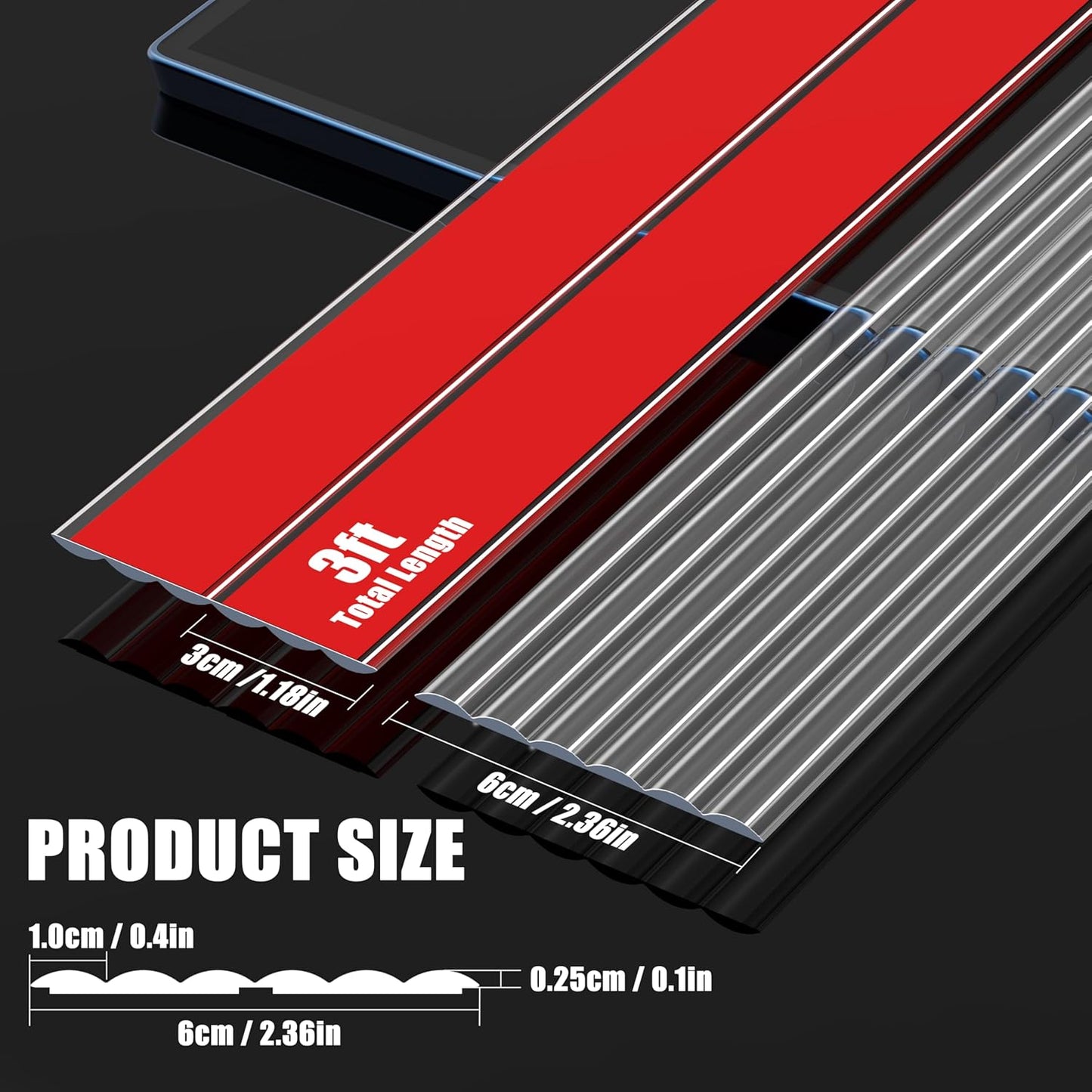 Wall Corner Protector Edge Guard - Peel and Stick Self-Adhesive Wall Trim Moulding, Inside & Outside Corner Molding Trim Caulk Strip for Wall Edge, Ceiling, Countertop – Clear, 1.18INx6FT