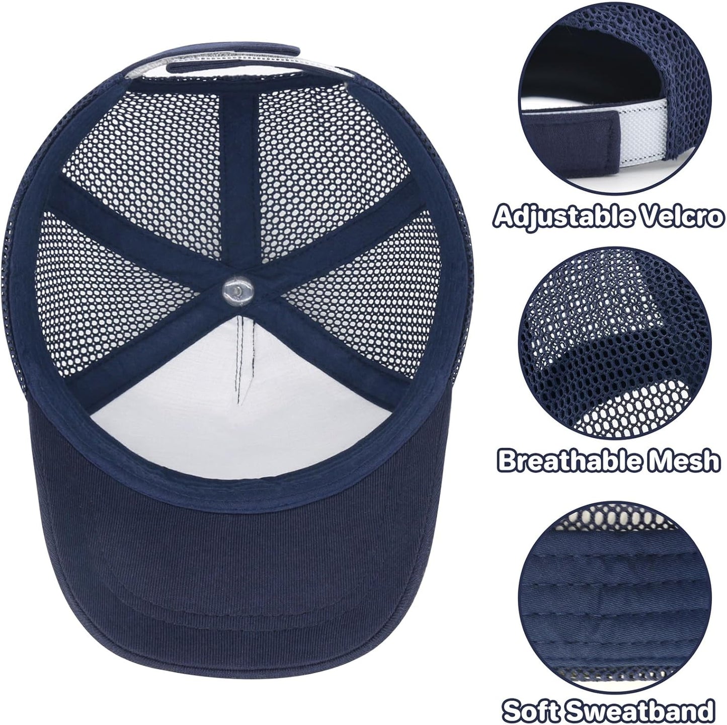 qikqik Baby Baseball Cap Toddler Baseball Hat with Mesh Infant Sun Hat UPF 50+ Baby Ball Cap Toddler Girl Hats Kids Hat Boys