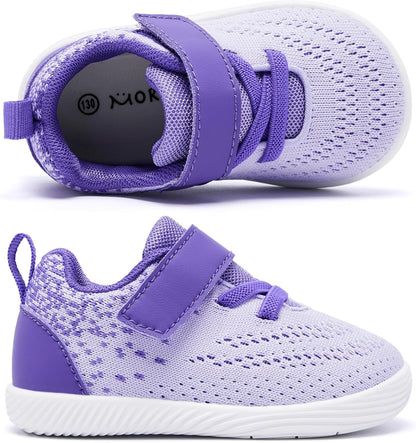 MORENDL Toddler Sneakers Baby Boys & Girls Barefoot Shoes Lightweight Breathable Walking Running Tennis Athletic Sport Shoes