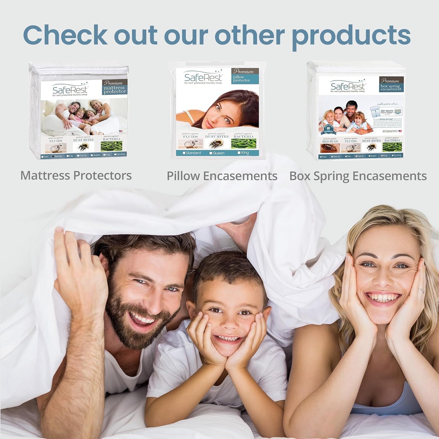 SafeRest Zippered Mattress Protector - Premium 9-12 Inch Waterproof Mattress Cover for Bed - Breathable, Noiseless Washable Mattress Encasement - Twin