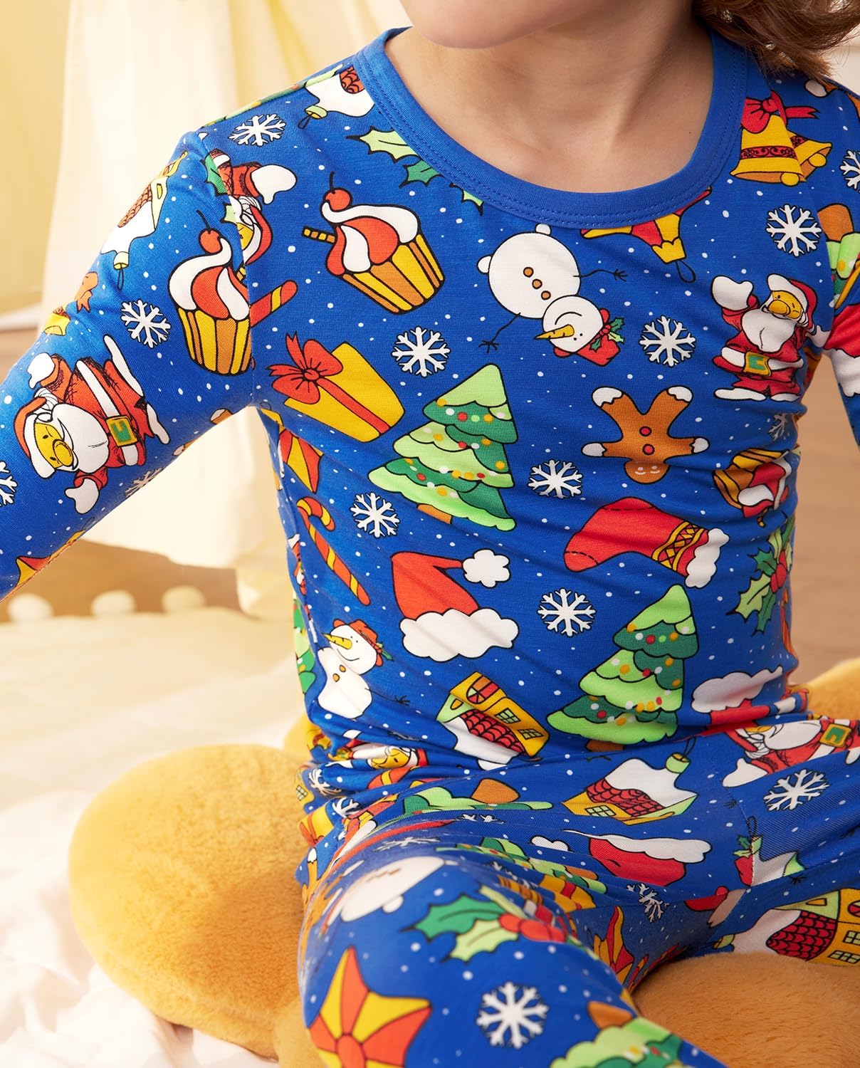 Bamboo Viscose Toddler Pajamas Boys Girls Baby 12M-8Y Pjs Sets Kids 2pcs Snug fit Long-Sleeve Sleepwear