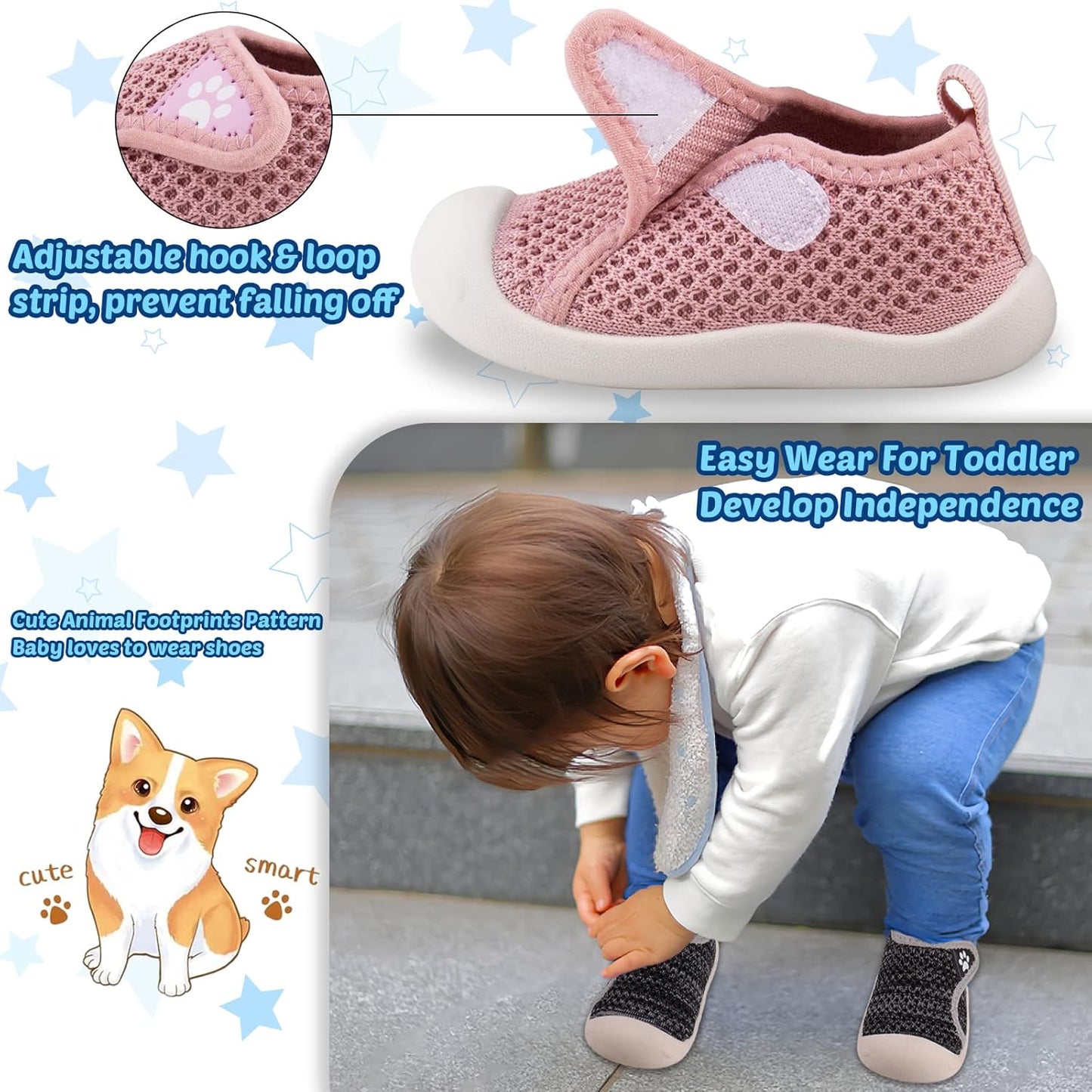 Charrost Toddler Baby Girl Boy First Walking Shoes Checkered Sneakers Sizes 3/4/5/6/7/8T. Soft, Cute,Flexible for First Walkers. Non-Slip, Slip On, Wide Toe Box Indoors Outdoors
