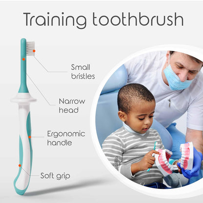 Cherish Baby Care Toddler Toothbrushes 1-2 Years (4-Pack) - BPA-Free & Safety-Tested Kids