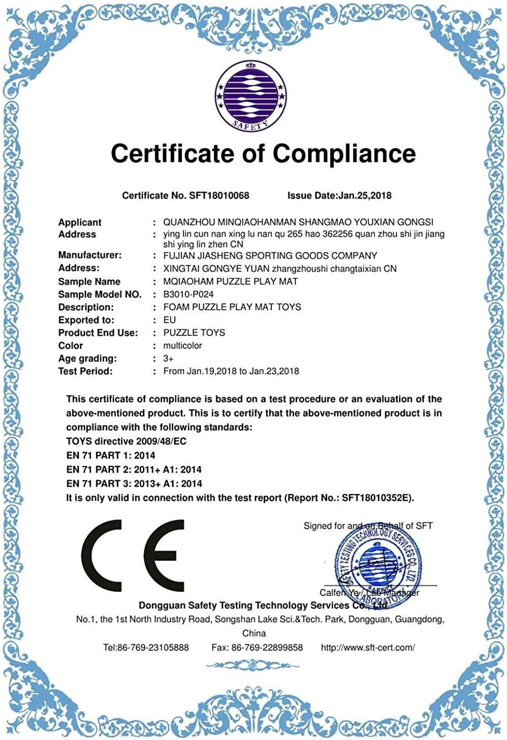 MQIAOHAM® 18 Pieces Puzzle Play Mats, Soft Baby Play Mat, Kids Interlocking Foam Floor Tiles, Toddlers Carpet Playmats G301018-102