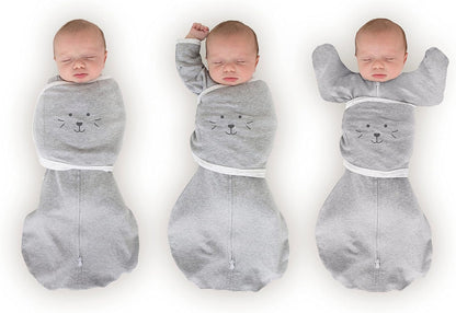 SwaddleDesigns 6-Way Omni Swaddle Sack Arms Up Swaddle for Newborn, More Options to Calm Startle Reflex, Improves Sleep
