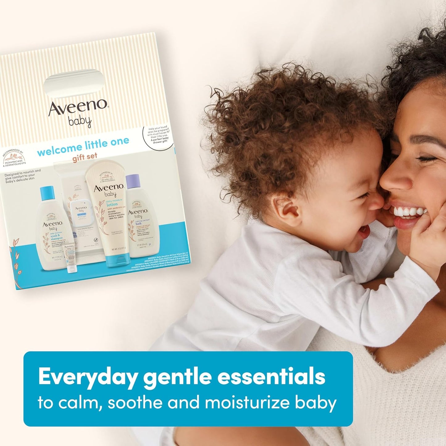 Aveeno Baby Welcome Little One Gift Set, Baby Skincare Set with Nourishing Baby Body Wash &