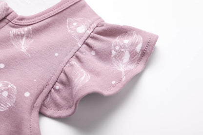 Owlivia Baby Boy Romper, Unisex Short-sleeve Summer Outfit, 100% Organic Cotton Girl One-Piece Jumpsuit