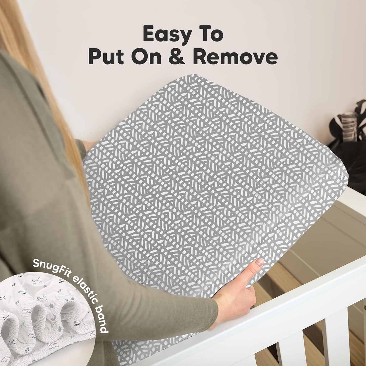 KeaBabies 2-Pack Organic Crib Sheets for Boys, Girls - 52x28 Fitted Crib Mattress Sheet Neutral