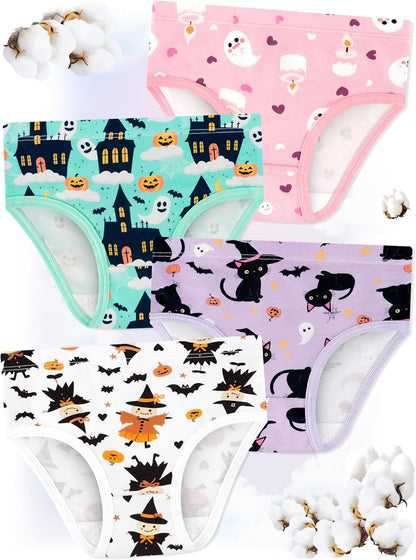 Girls' Underwear,Soft Cotton Tagless Panties for Toddlers' & Little Kids' Comfort,Breathable Briefs,8-Pack