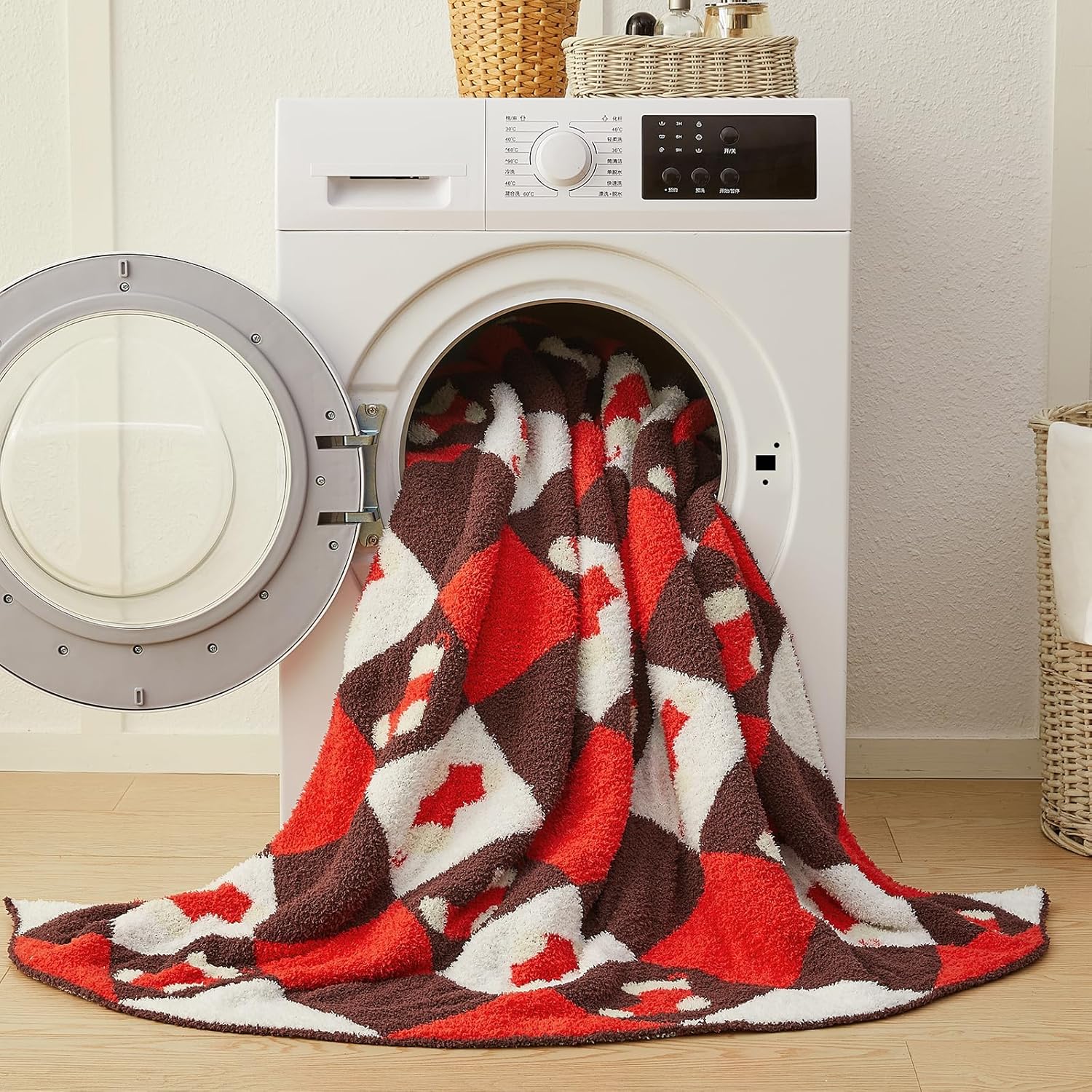 CYMULA Christmas Knit Throw Blanket - Super Soft Cozy Fuzzy Blankets for Couch, Sofa & Bed, Holiday