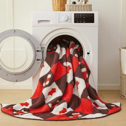 CYMULA Christmas Knit Throw Blanket - Super Soft Cozy Fuzzy Blankets for Couch, Sofa & Bed, Holiday