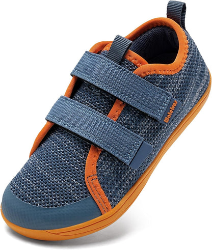 WateLves Toddler Little Kids Wide Barefoot Shoes The First Walking Shoes Girls Boys Breathable Zero Drop Minimalist Sneakers with Wide Toe Box Natural to Grow