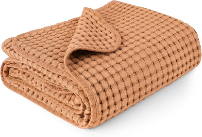 Konssy Waffle Baby Blanket - Soft & Cozy Nursery Swaddle Blanket, Lightweight Toddler Throw for