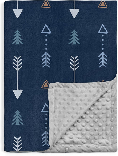 SANDJEST Kid Blanket for Boys with Double Layer Dotted Backing - Arrows Printed 30 x 40 Receiving