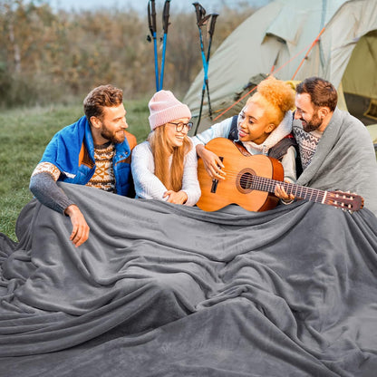 PHF Oversized King Fleece Blanket 120"x120", No Shed No Pilling Big Soft Blanket, Extra Large 10'x
