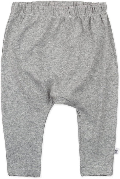 HonestBaby Multipack Harem Pants Roomy Fit Pull on Bottoms 100% Organic Cotton for Infant Baby Boys, Girls, Unisex