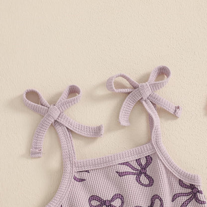 WZTYYDS Toddler Baby Girl Summer Clothes Floral Romper Tie-Up Strap Halter Jumpsuit Infant Summer Sling Playsuit 6M-3T