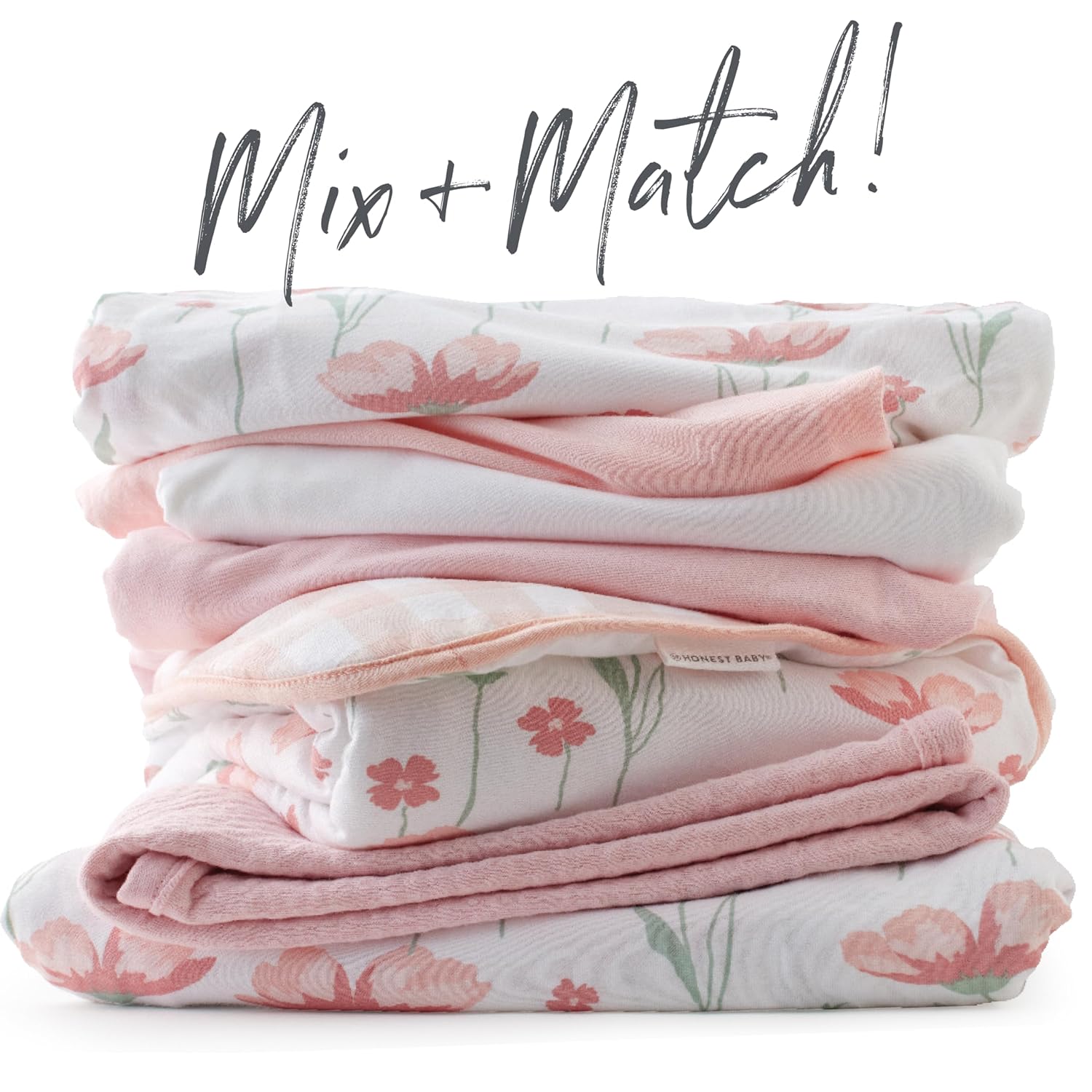 HonestBaby Unisex-Baby Fitted Crib Sheets Set Standard Mattress, 100% Organic Cotton Baby Boys