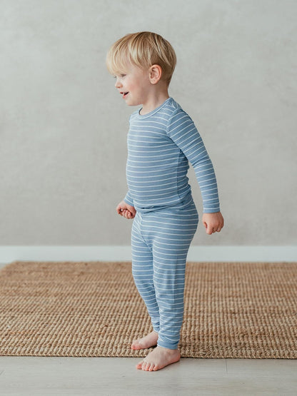 AVAUMA Stripe Pattern Baby Boys Girls Pajama Set Kids Toddler Snug fit Ribbed Sleepwear pjs for Daily Life Style