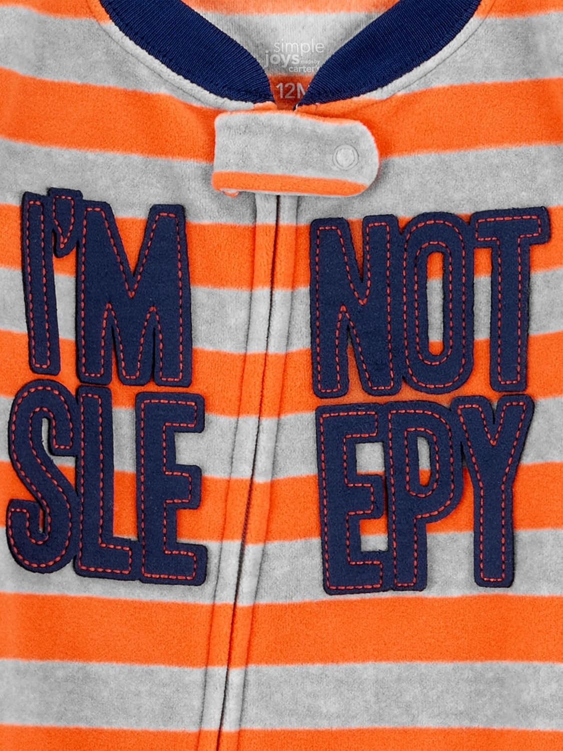 Simple Joys by Carter's Toddlers and Baby Boys' Loose-Fit Flame Resistant Fleece Footed Pajamas, Pack of 3