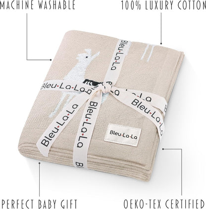 Unisex Cozy Receiving Swaddle Cuddle Stroller Crib Stroller 100% Fine Loomed Cotton Blanket - Quilt