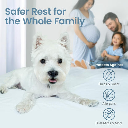 SafeRest Zippered Mattress Protector - Premium 9-12 Inch Waterproof Mattress Cover for Bed - Breathable, Noiseless Washable Mattress Encasement - Twin