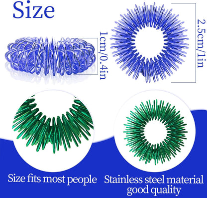 10 Pcs Acupressure Rings Fidget Toy Trichotillomania Fidget Toys Silent Fidget Toys Acupressure Rings Sensory Ring Stress Relief Rings Sensory Finger Rings for Adults Silent Stress Reducer
