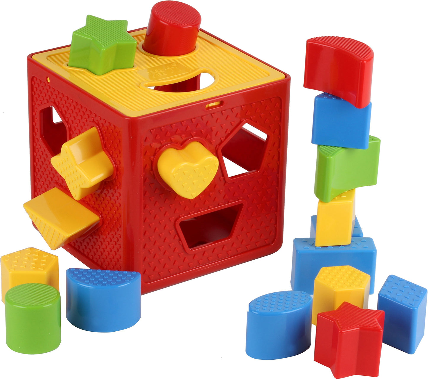 Play22 Baby Blocks Shape Sorter Toy - Childrens Blocks Includes 18 Shapes - Learning Color