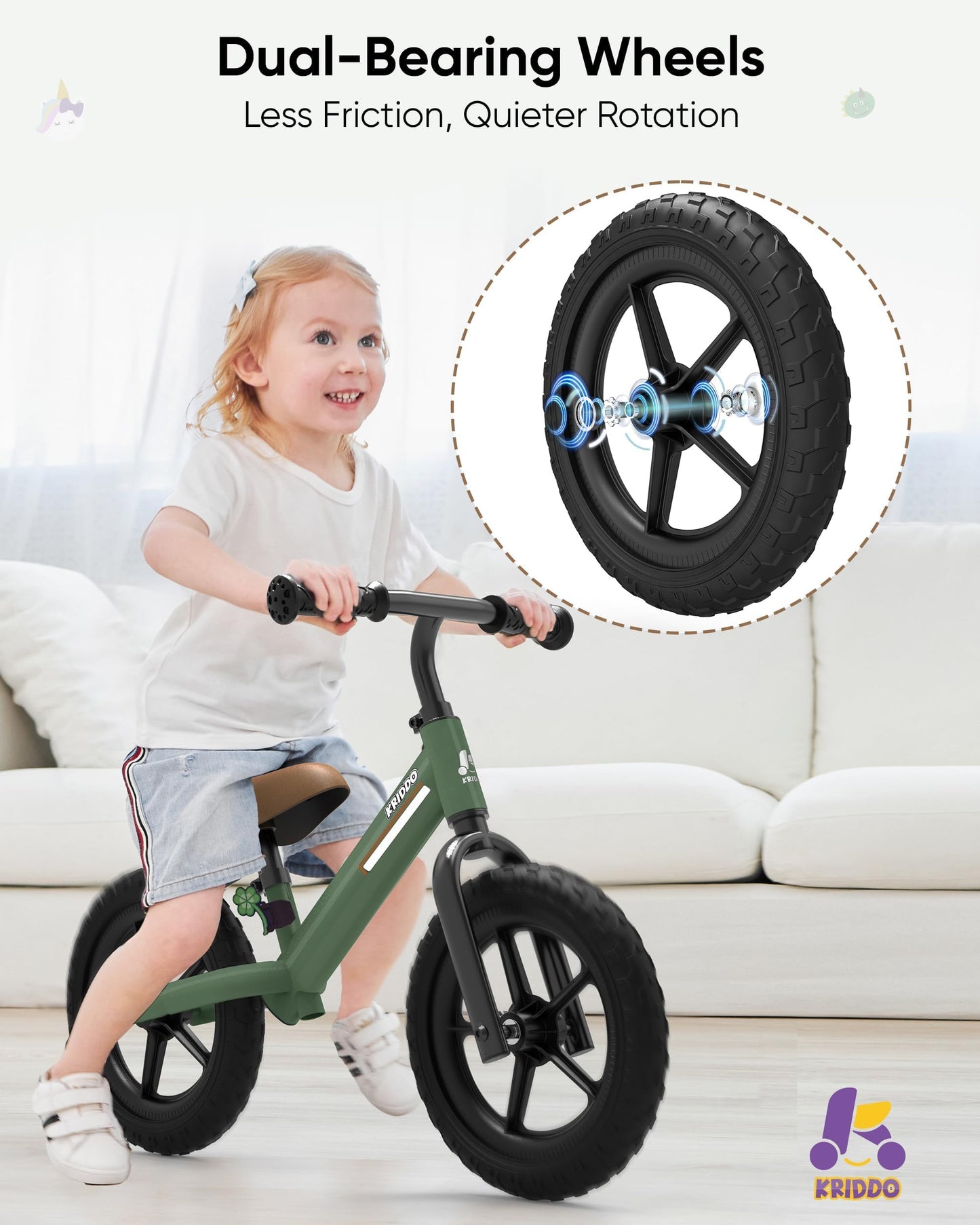 KRIDDO Toddler Balance Bike 2 Year Old: Toddler Bike Toys for 2-5 Years Old