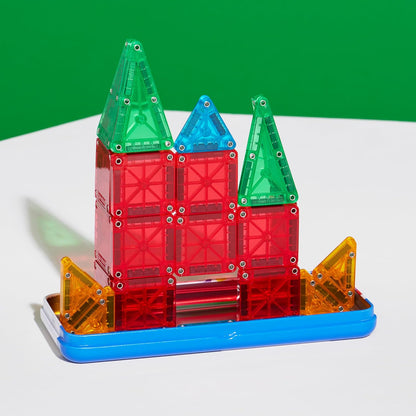 MAGNA-TILES microMAGS 26-Piece Travel Magnetic Construction Set – Bold Colors, The Original Magnetic Building Brand