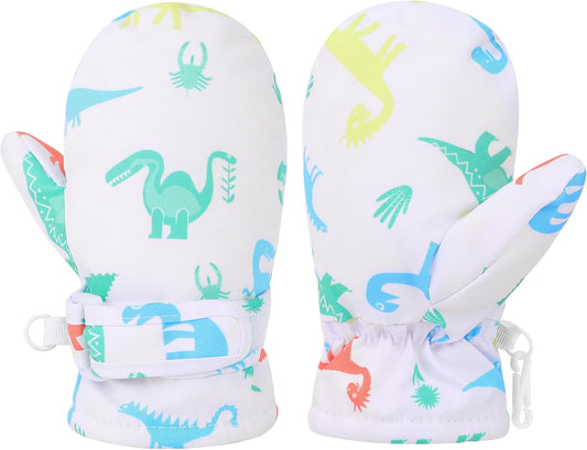 Toddler Gloves Kids Mittens Winter Warm Lined Fleece Gloves Waterproof Snow Baby Mitten for Boys Girls