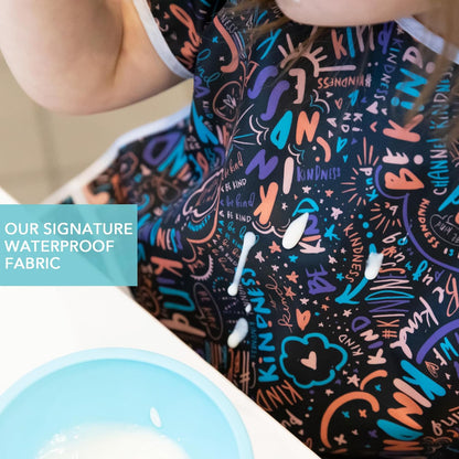 Bumkins Bibs - Toddler Bibs, Waterproof, Large for 1-3 Years, Short Sleeve