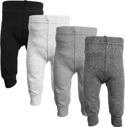 123 Bear Infant and Toddler Soft Cotton Spandex Boys and Girls Pants Multipacks