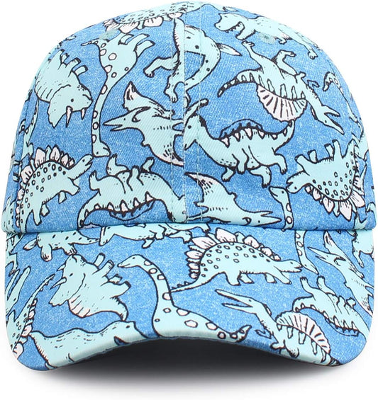 JANGANNSA Dinosaur Boys Girls Caps Embroidery Baby Baseball Caps Cotton Infant Toddler Kids Hat Spring Summer Autumn 2-6Y