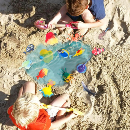 10 Pcs Fish Animal Figure Bath Toys, Sea Animal Color Changing Toys, Sea Creatures for Kids 3 Years