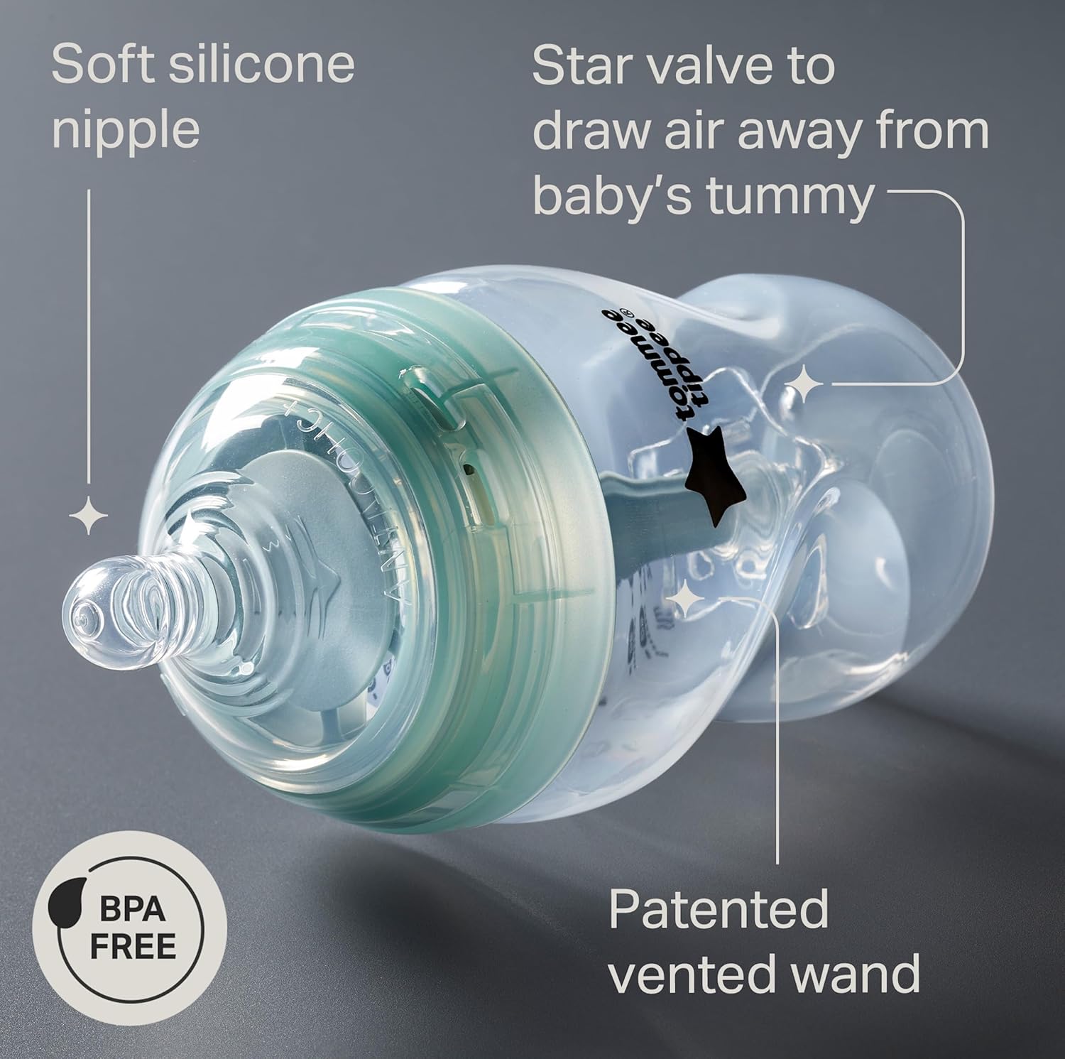 Tommee Tippee Advanced Anti-Colic 5 oz BPA Free Baby Bottles, Newborn 0+ Months, Slow Flow