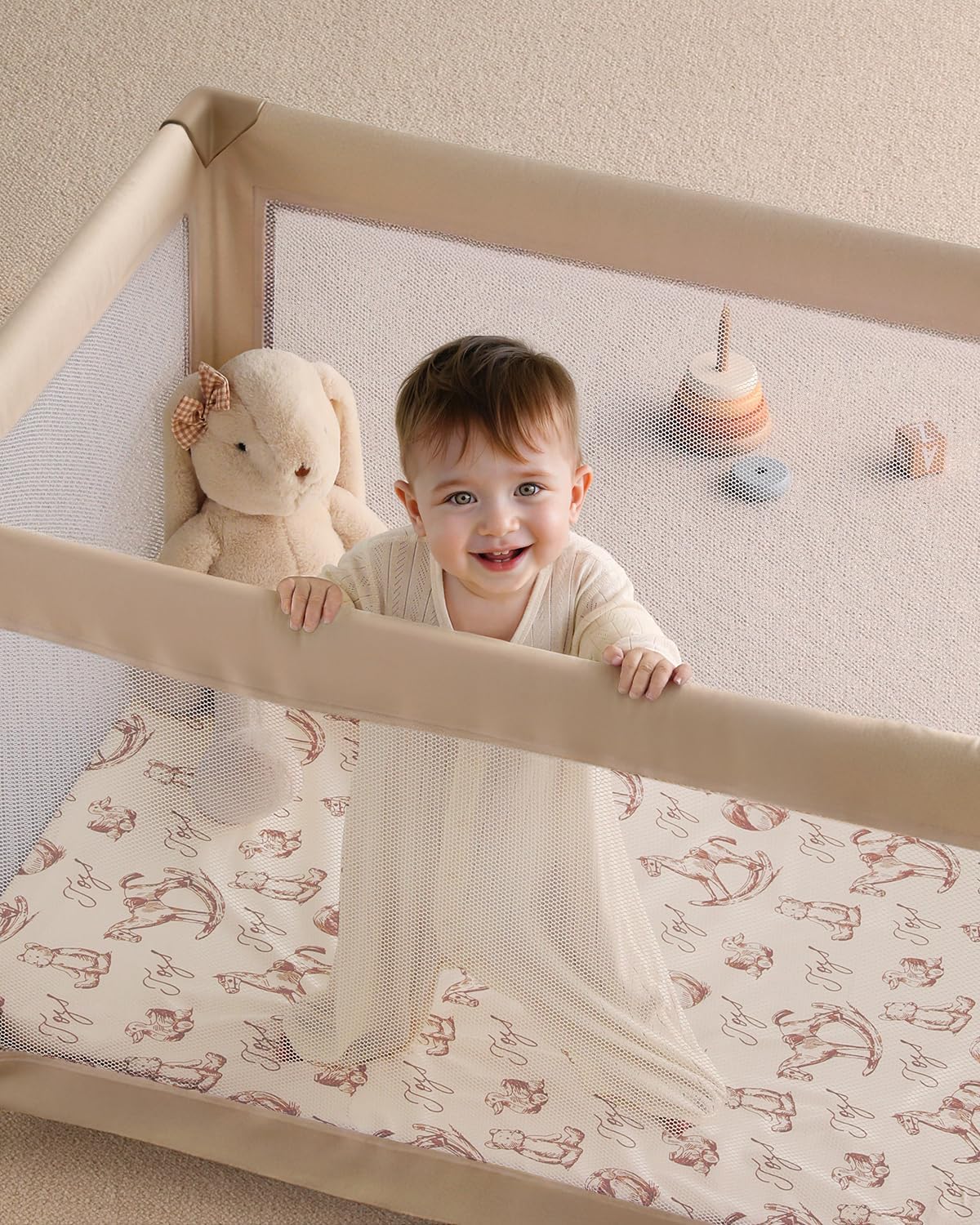 Yoofoss Baby Pack and Play Sheets 2 Pack for Boys and Girls - 38x26 Mini Crib Sheets Fitted Neutral