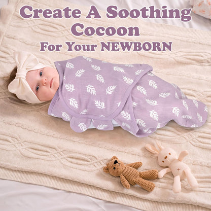 Bublo Baby Swaddles for Newborns – 3-Pack Infant Swaddles 0-3 Months – Adjustable Swaddle Sleep