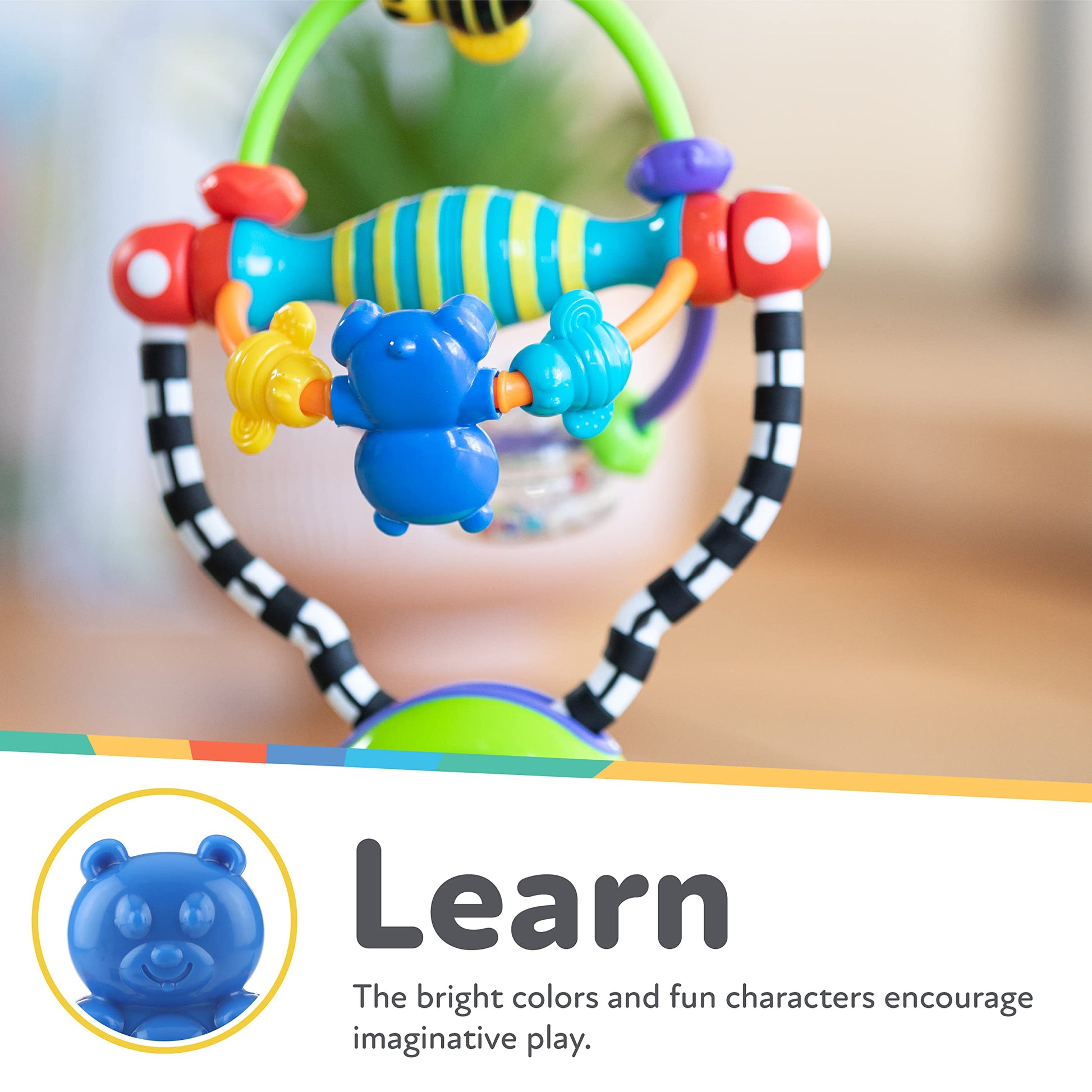 Nuby Silly Spinwheel Toy with Suction Base - Interactive High Chair Toy for Babies and Toddlers