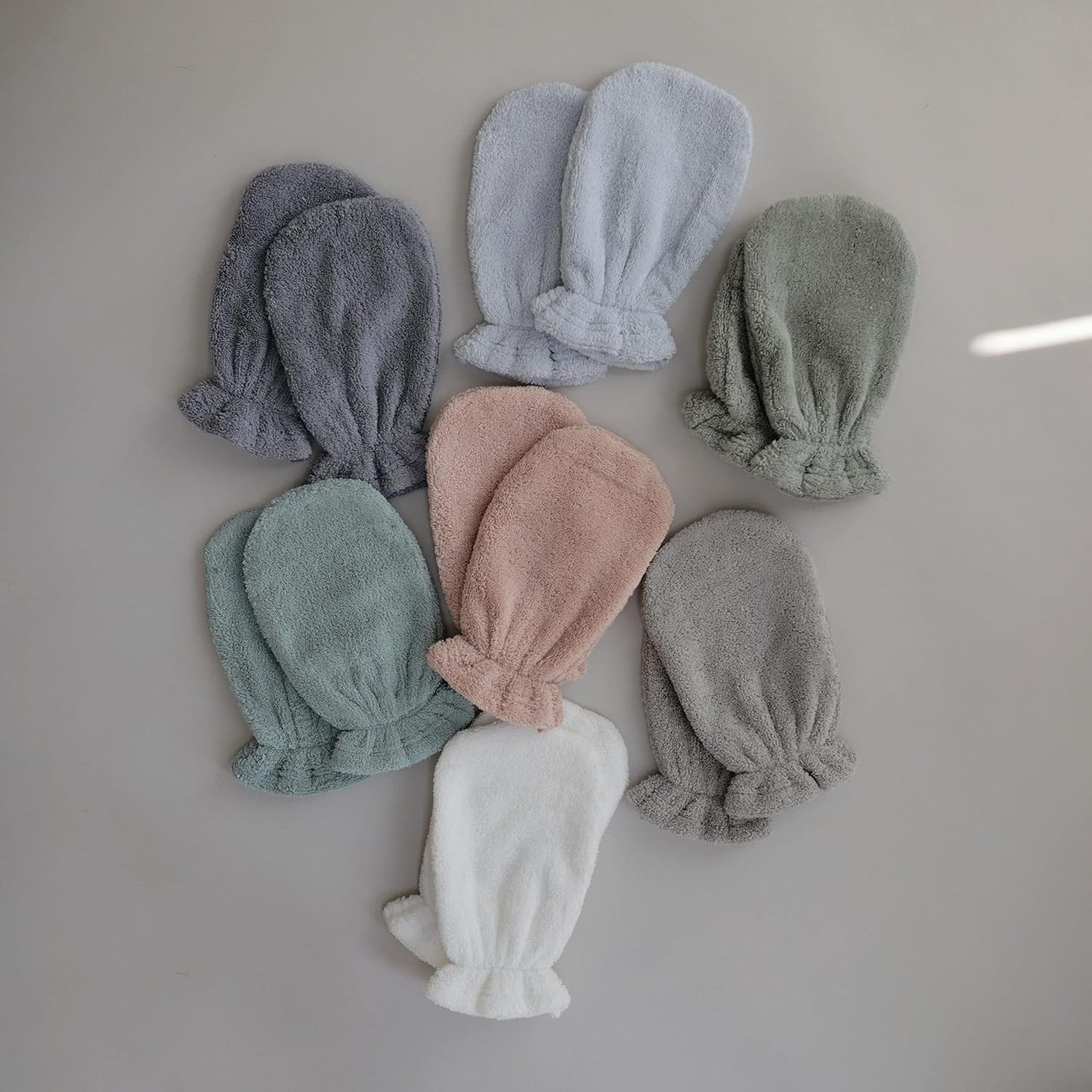 mushie Baby Bath Mitt | Organic Cotton | Pack of 2 (Pearl)