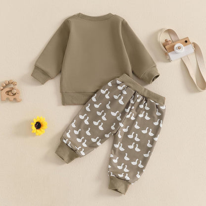 WZTYYDS Toddler Boy Clothes 2T 3T 4T 5T Fall Outfits Baby Pullover & Pants Sets Kids Winter 2Pcs Sweatsuit