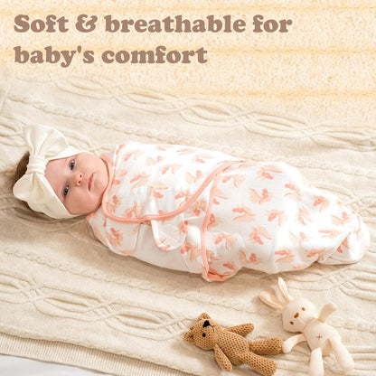 Bublo Baby Swaddles for Newborns – 3-Pack Infant Swaddles 0-3 Months – Adjustable Newborn Swaddle